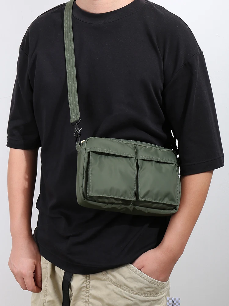 Classic Style Unisex Commuter Casual Travel  Versatile Crossbody Bag Street Trend Soft Nylon Material Zipper Closure