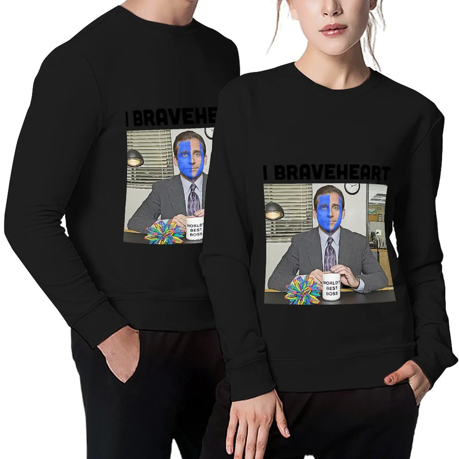 

I Braveheart Pullover blouse men's sweat-shirt set men's clothes japanese style oversize sweatshirts