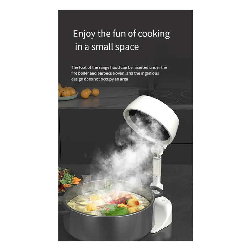 Ventilador purificador de fumaça de mesa compacto F-3C Eliminação eficiente de odor Sistema de filtro de exaustão avançado