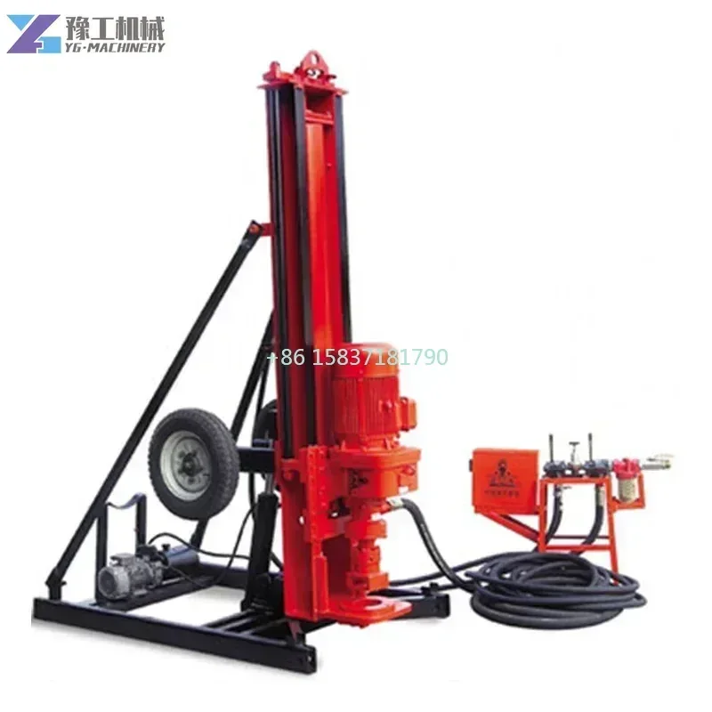 Small DTH Borehole Drilling Rig Machine Portable Drill Bit Price Fast DTH Hard Rock Soil Drill Rig Down-the-hole Drilling Rig