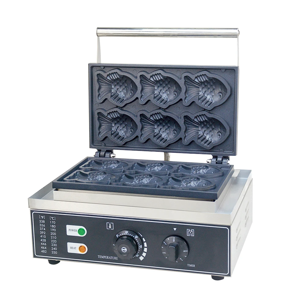 Maker Machine Easy To Operate Korean Style Fish Snack Make &Commercial Electric 6 Head Stainless Steel Fish Crisp r