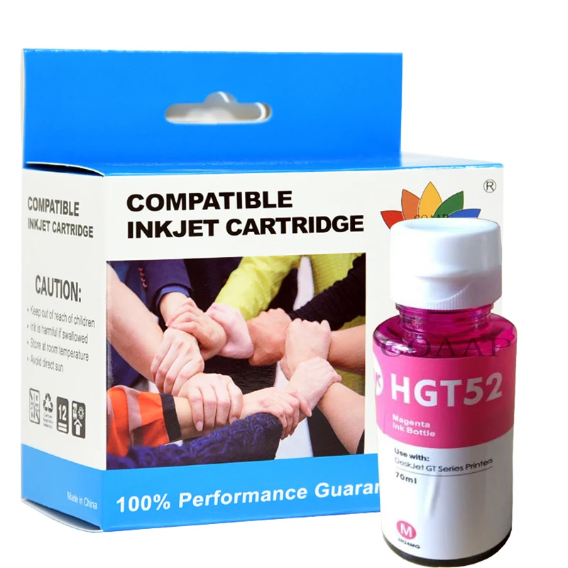GT52 Magenta Compatible Inks for HP364 HP178 HP655 HP950 HP934 HP912 HP711 HP920 HP932 HP61 HP62 HP63 HP65 Printer ink cartridge