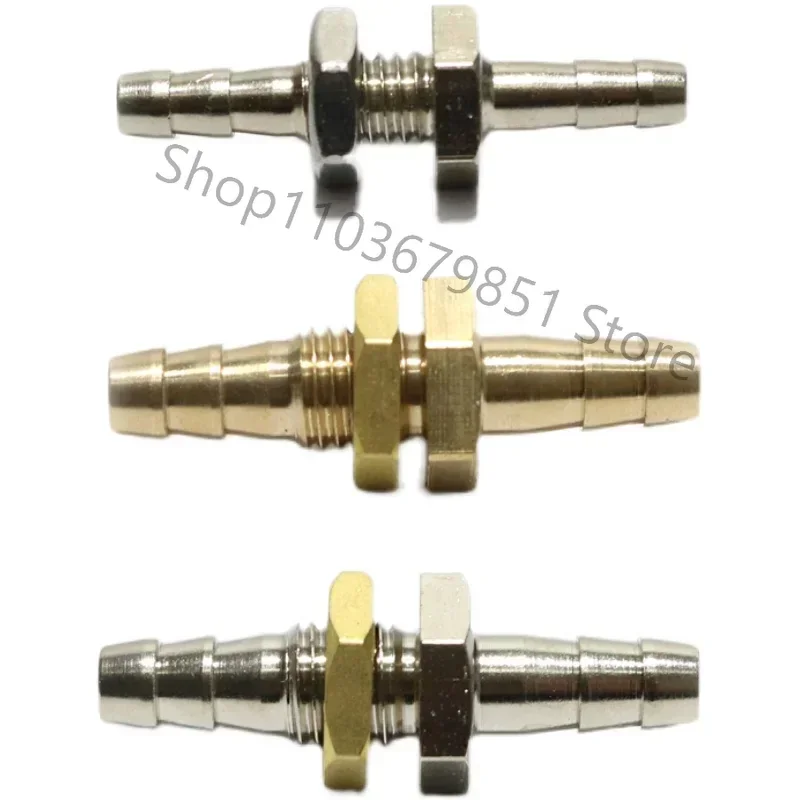 

4pcs Copper Perforated Pagoda Partition Plate Series Plate Straight Joint 4 Points 6 8 10 12 14 16mm Hose Pneumatic Accessories