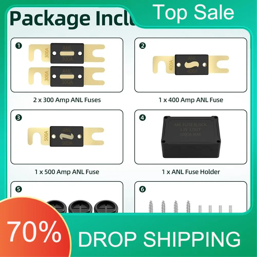 ^Arrival Dual Fuse Holder Heavy Duty Waterproof For Marine Automotive Car Truck Boat For ANL Fuses