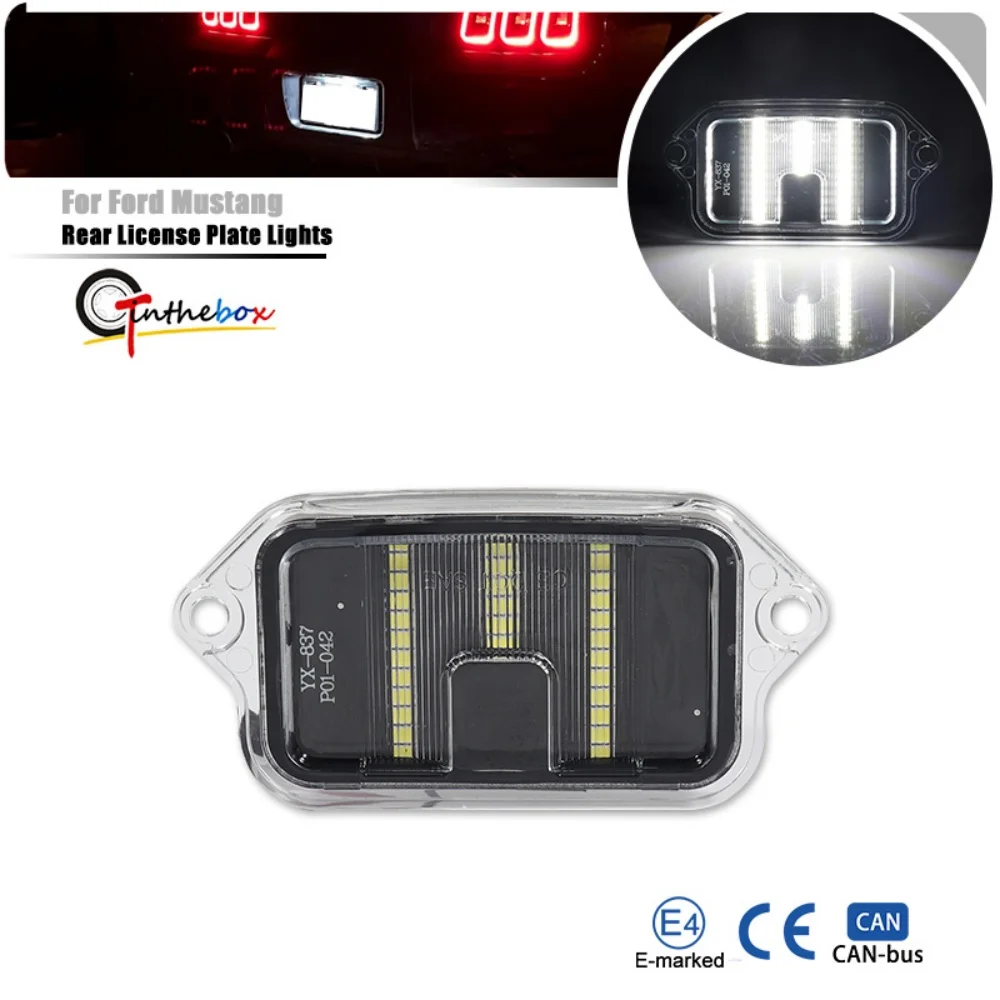 

1PC White LED Car License Plate Number Light For Ford Mustang Convertible GT Shelby GT500 Bullitt Shelby GT500KR 2005-2009 12V