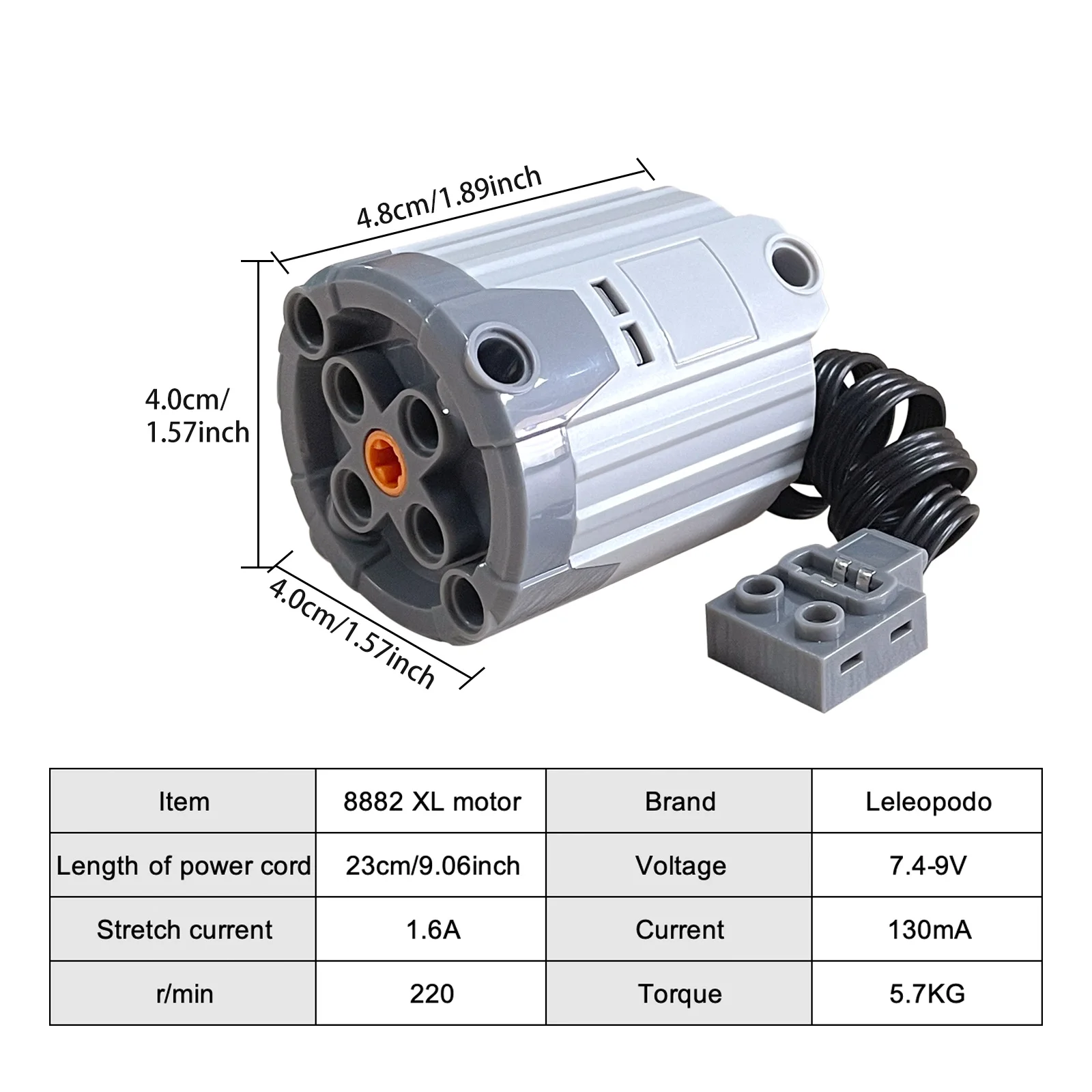 Kit de función de potencia de Motor de ladrillo MOS, 11 Uds., con piezas técnicas, incluye caja de batería AA, receptor remoto de Control de velocidad de 2,4g, motores 5x