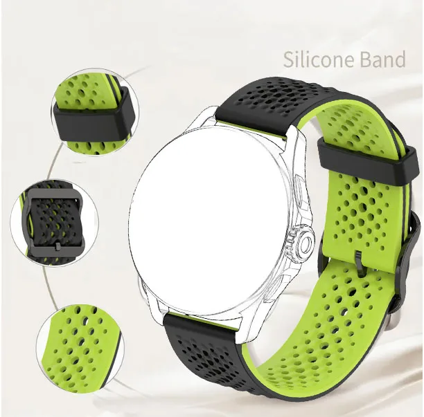 22mm Sport Siliconen Horlogeband Voor Xiaomi Mi Horloge S4 S3 Mi Horloge s2 42mm 46mm Voor Mi Horloge Kleur Mibro X1 Vervanging Band