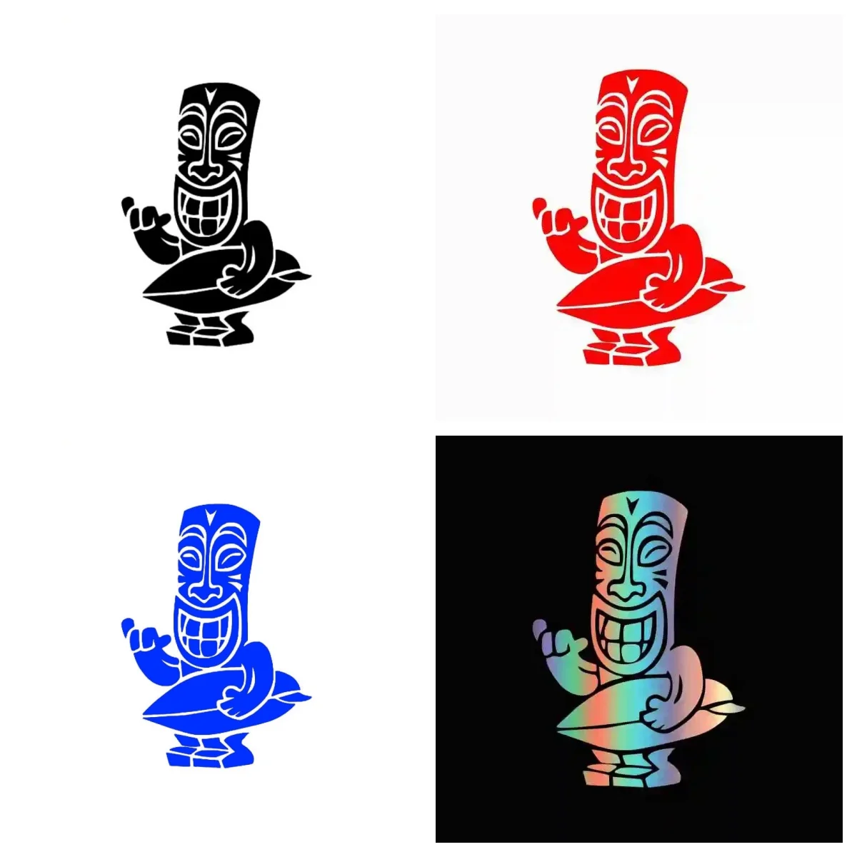 

Alohatiki Surfer - Funny Car Accessories Sticker, PVC Waterproof Character Decoration for Summer, Hawaii