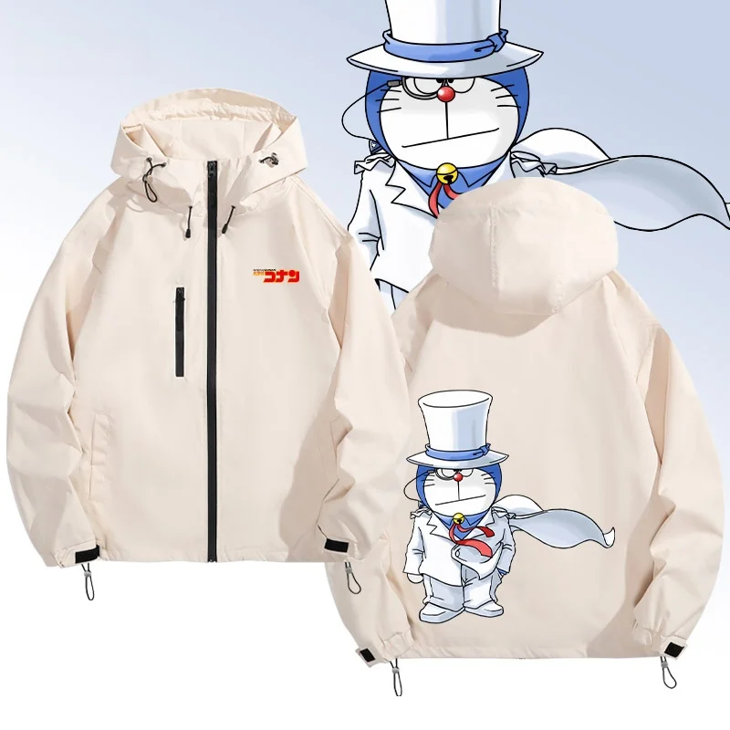 

Cartoon Collaboration hine And Detective Conan Joint Issue Hooded Windproof Warm Jaet Outerwear Polyester Fiber