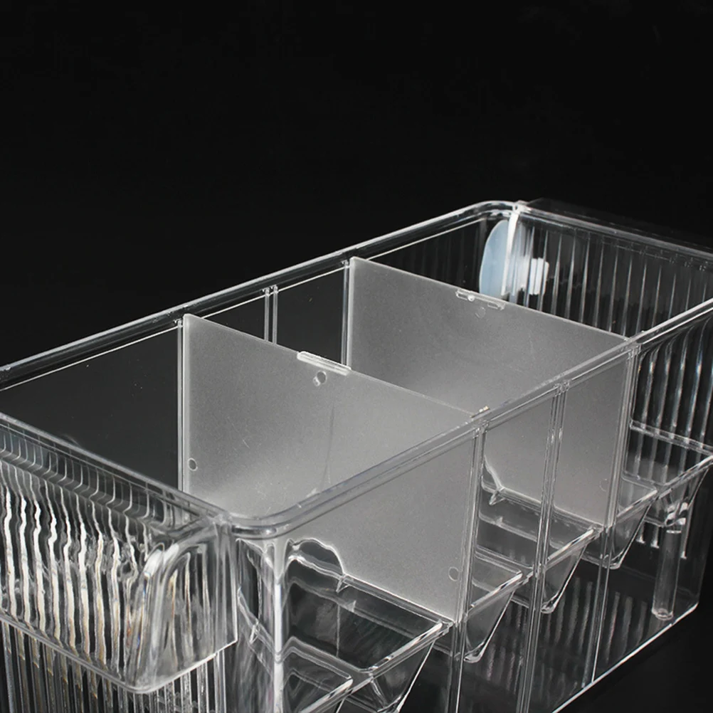 

1pcs Transparent Acrylic Fish Breeding Tank 3-Chamber Isolation Box For Hatching Fry Pregnant Sick Small Fishes Aquarium