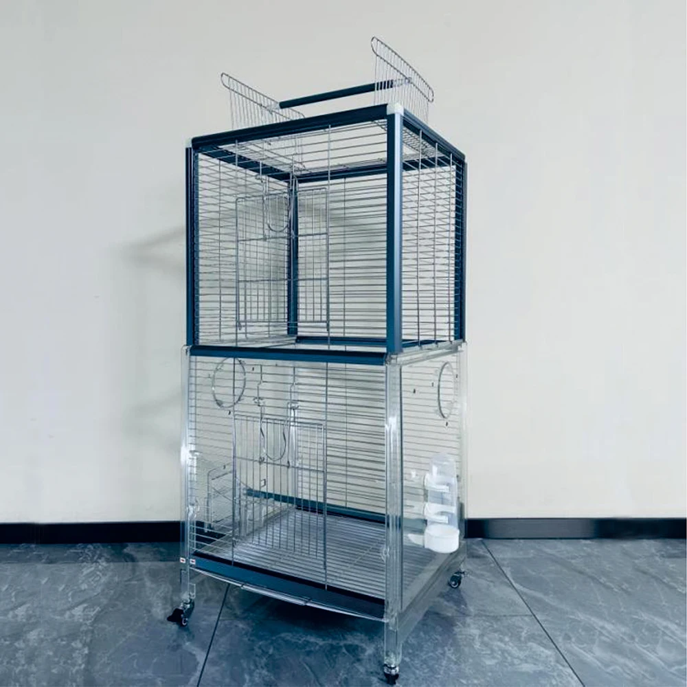 

Large Outdoor Aviary Stainless Steel Foldable Bird Cage for Canary Parrot Breeding Conveniently Packed in a Box