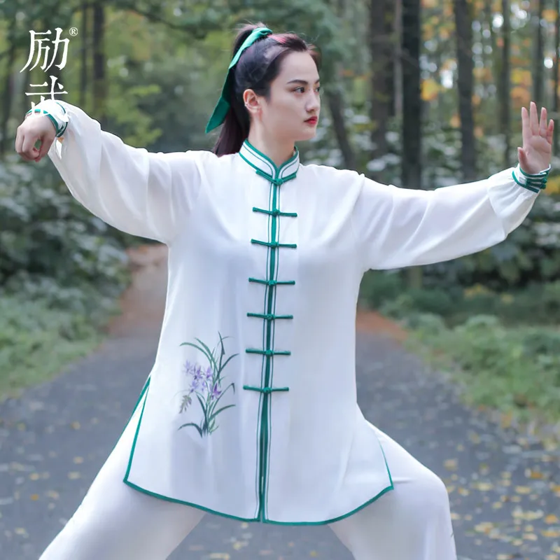 Spring 2027 New Tai Chi Uniform Women's High-End Lotus Original Tai Chi Practice Costume Autumn Performance Clothing