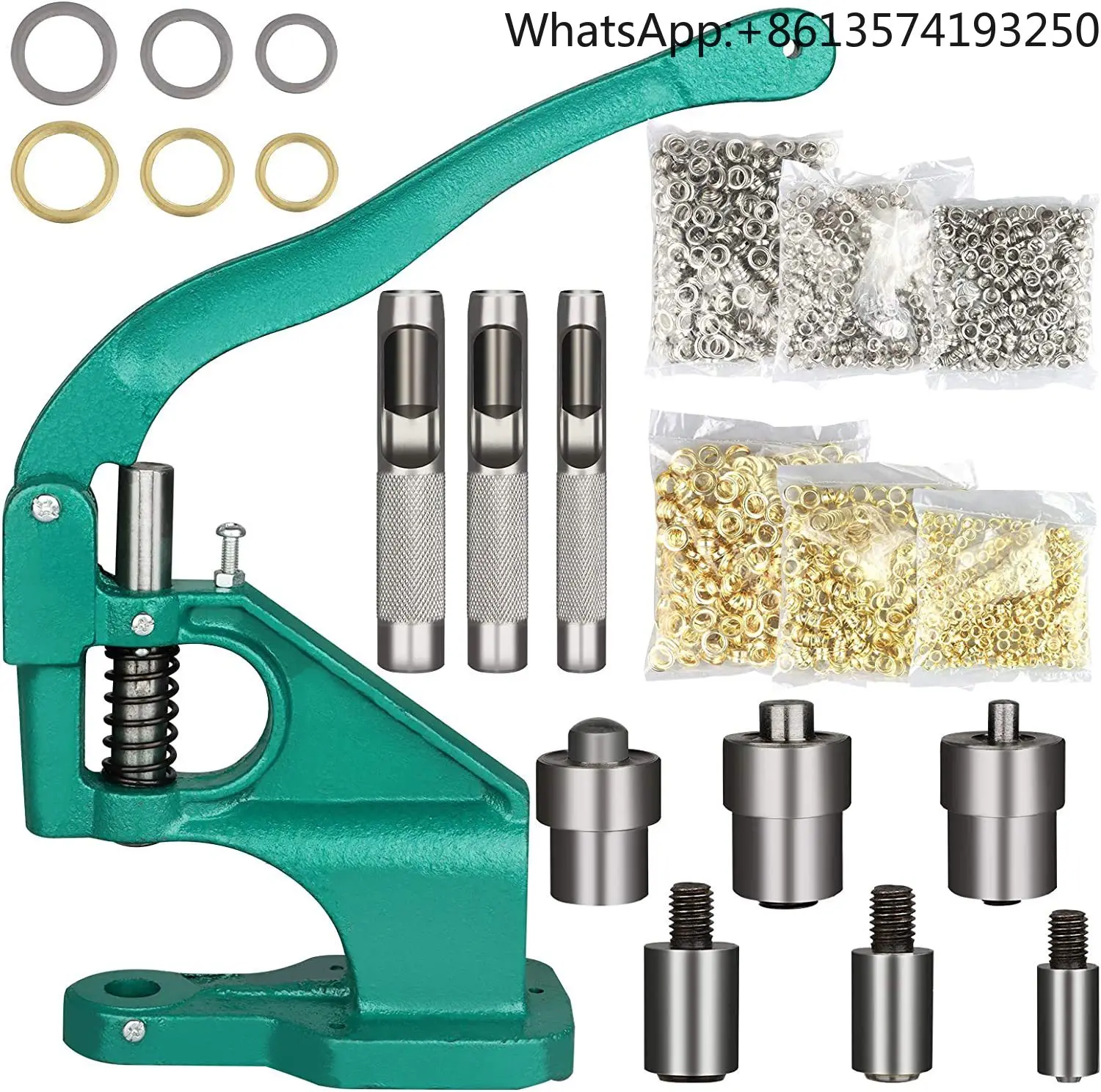 New Steel Manual Eyelet Hole Punch Tool Kit Grommet Die Machine for Pressing Hand Tool Tool Kit