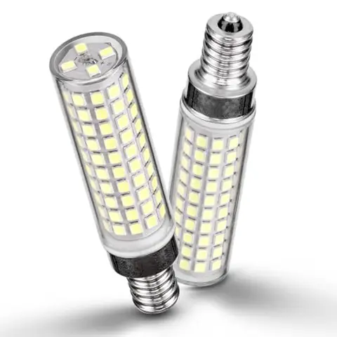 E12 100w LED Candelabra Bulbs Replacement C7, Bright Cool, 1200 Lumen T6 E12 12W LED Candle Bulbs for Ceiling Fan Chandelier Pe