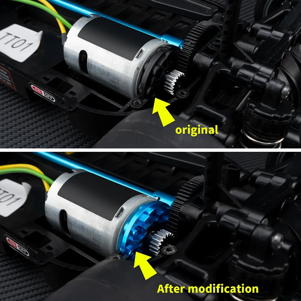 YEAHRUN aleación de aluminio Tamiya TT01 juego completo eje de transmisión CVD Copa diferencial montaje de Motor brazo inferior superior trasero delantero para TT-01 1/10 actualizaciones