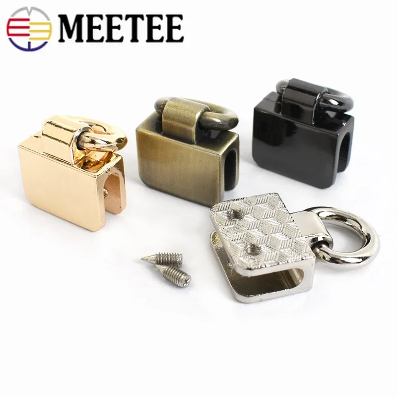 2/4/10Pcs Meetee Metal O D Rings Bag Side Clip Buckles Handbag Strap Clasp Chain Hanging Hook DIY Hardware Leather Accessories