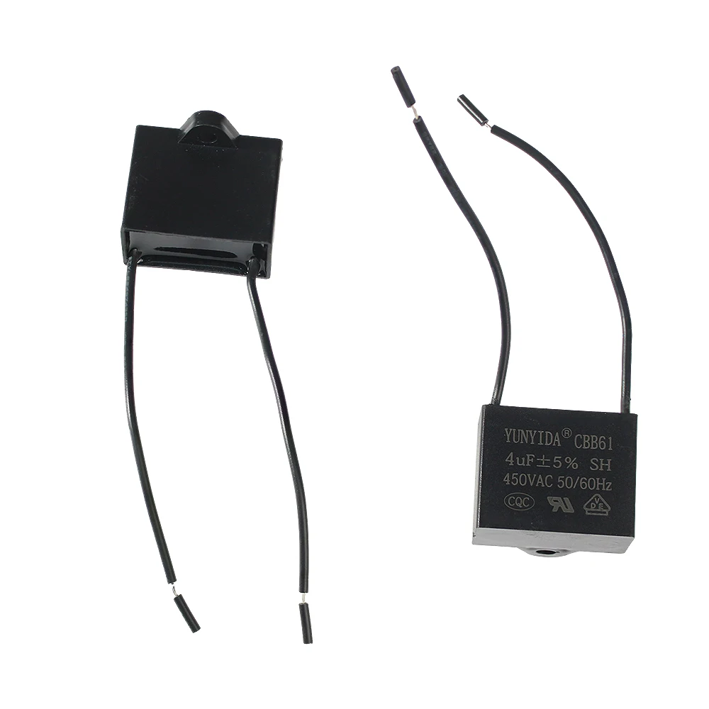 2/4PCS CBB61 Capacitor 450vac Motor Run Capacitors 0.8/1/1.2/1.5/1.8/2/3/4/5/6/8/10UF for Ceiling Fan, Household Electric Motors