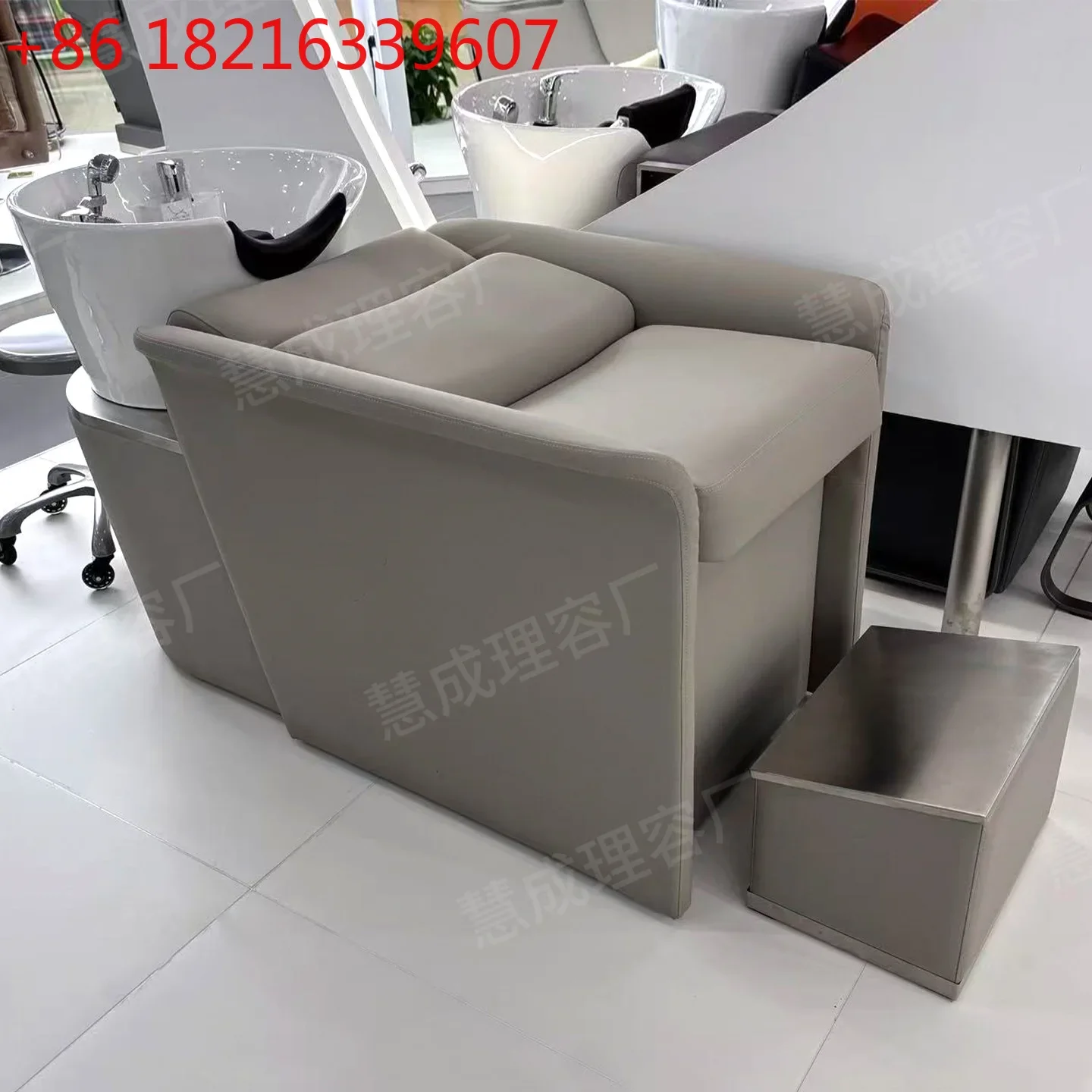 Semi-reclining high-end shampoo bed, special ceramic flushing bed for hair