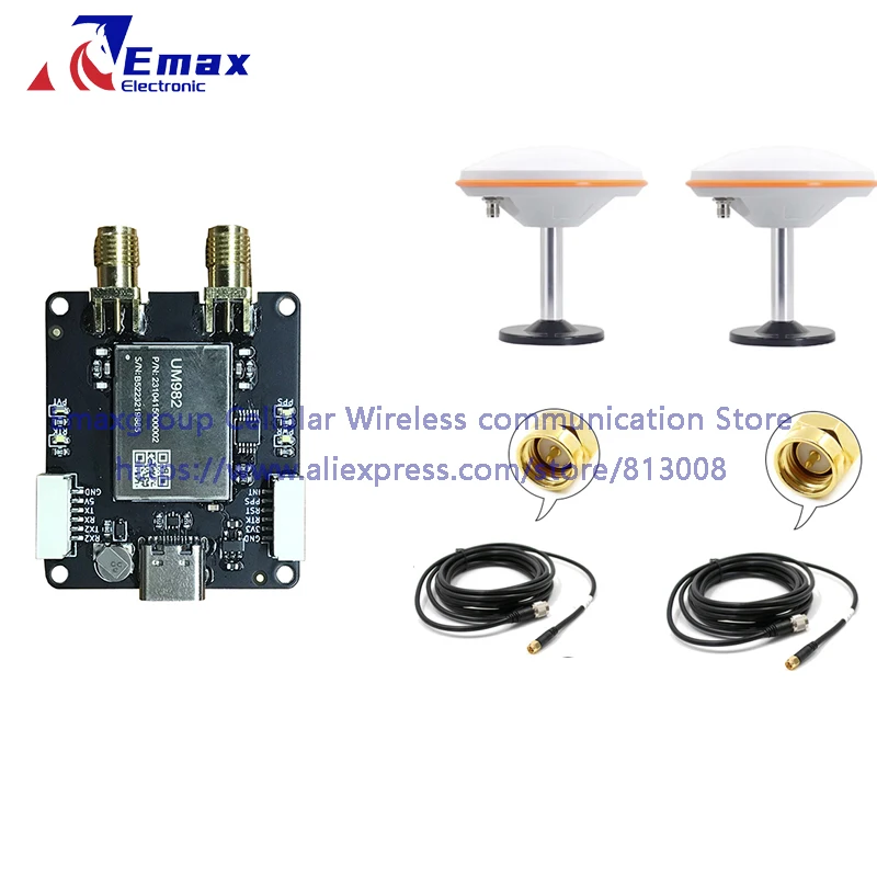 UM982 EM-982D3 Core Board Type C Serial Module With EM-500 Antenna RTK GNSS Receiver pin to pin UM980 ZED-F9P