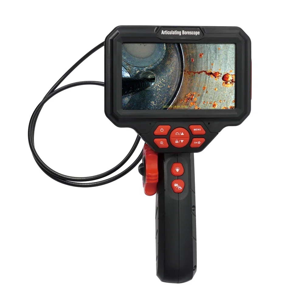 Multi Function Car Diagnostic Tool Endoscope Camera Pipe Inspection Camera 5.0 Inch Visual Screen Industrial Borescope Camera