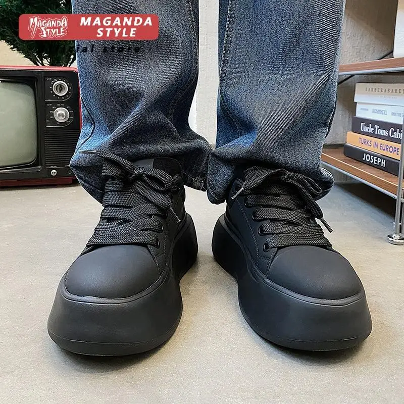 Thick soled board shoes for men's fashion casual dad shoes with breathable straps big toe trendy brand bread shoes