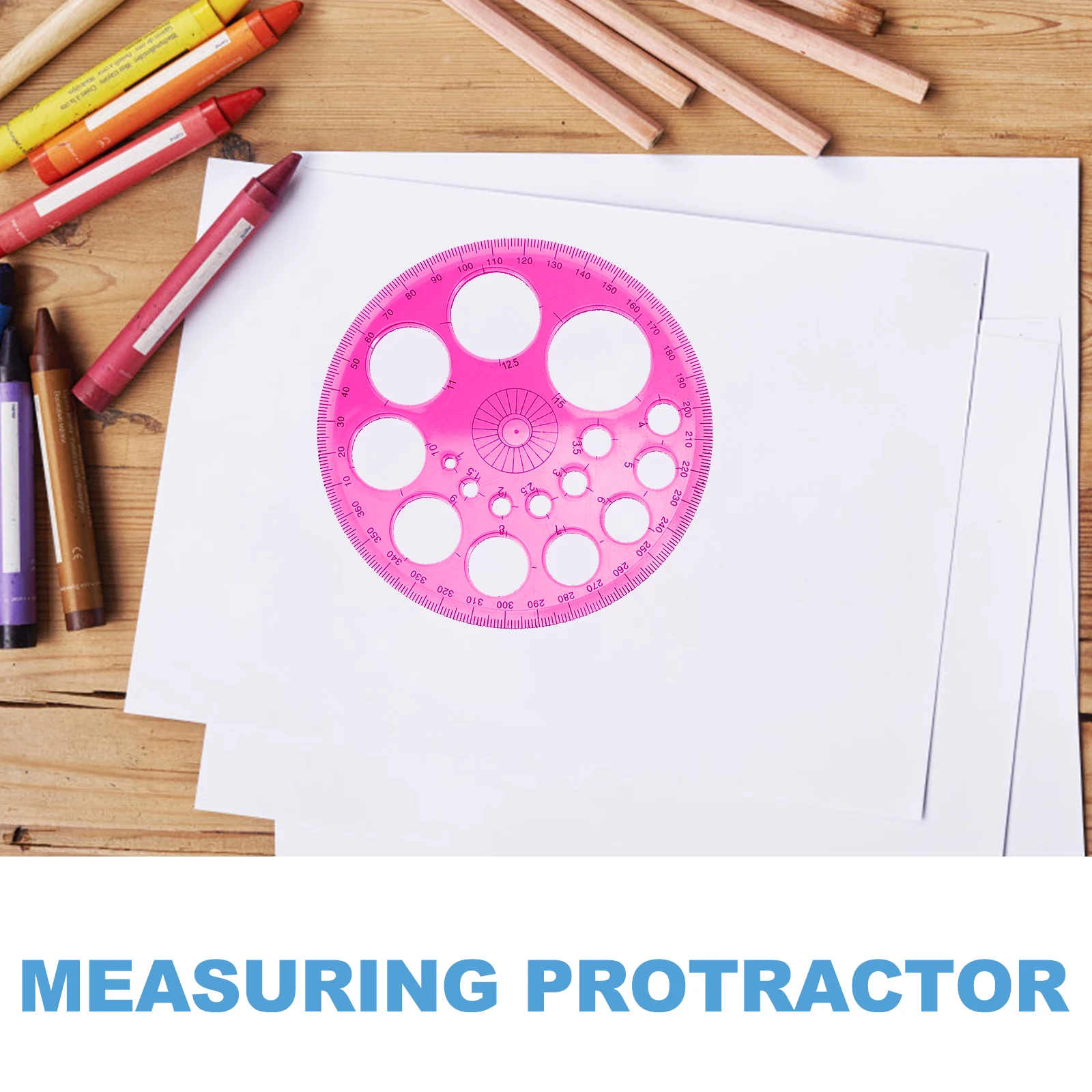 

10Pcs 360 Degree Plastic Protractor Circle Measuring Tool School Students Drafting Ruler Office Geometry Instrument