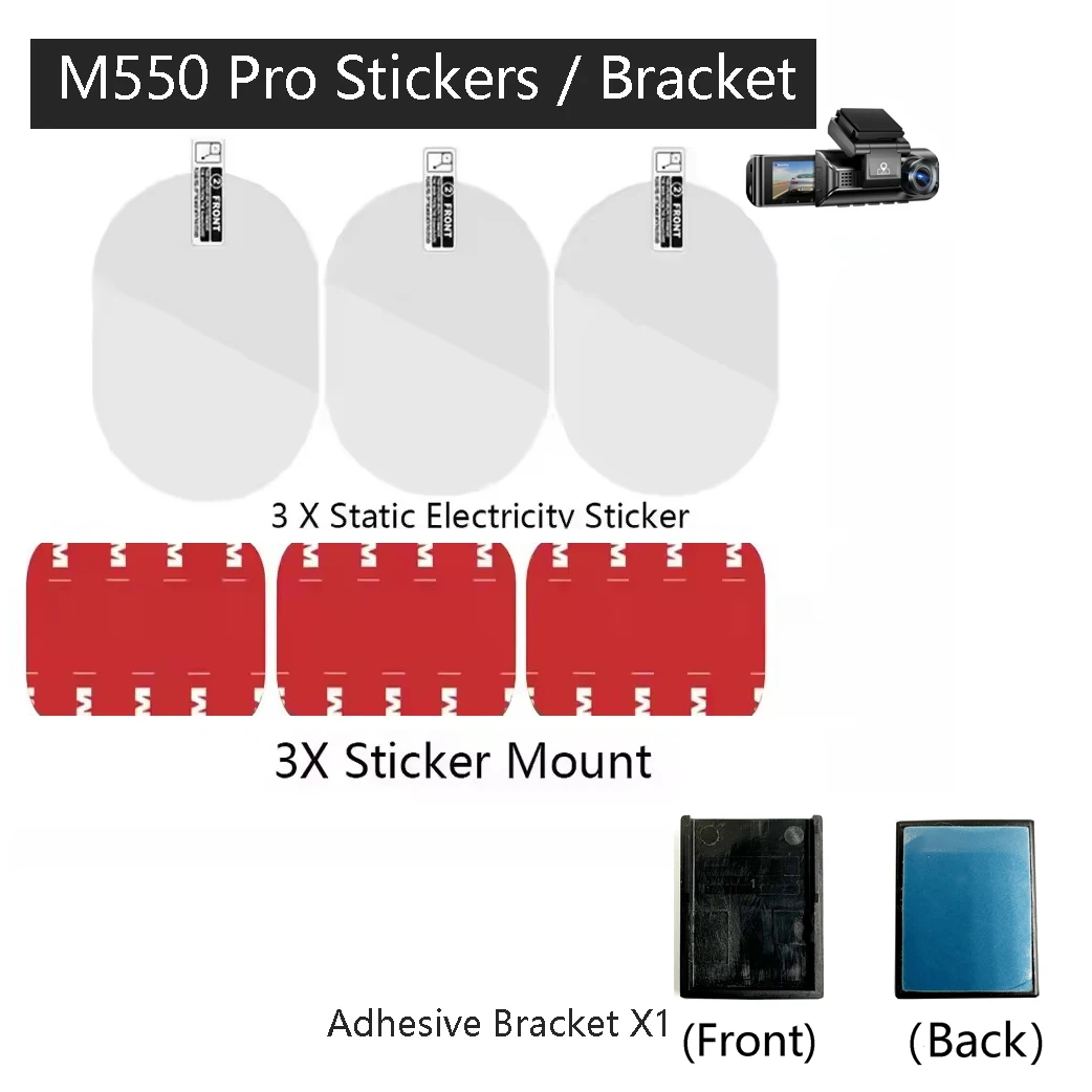 for AZDOME M550 ProAdhesive Bracket for AZDOME M550 Pro M550 Max Static Stickers