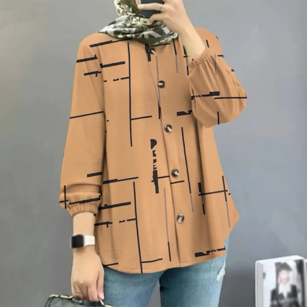 Chemise à fleurs musulmane malais pour femmes, nouvelle collection, à la mode, manches à bulles, lot d'usine, Abaya, Ramadan, dubaï, luxe, Islam, élégant