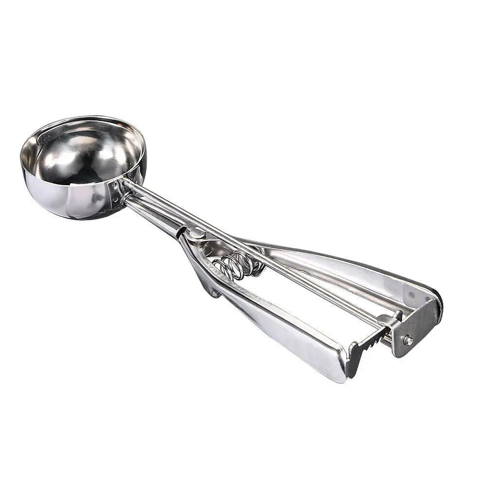 1pcs Ice Cream Scoop Stainless Steel Ice Cream Scoop Non Stick Spoon Ice Cream Ball Scooping Tool With Scraper