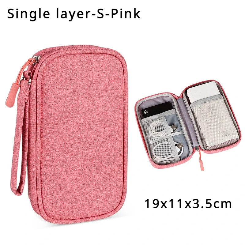 Travel Portable Digital Storage Bag Travel Wallet Family Passport Holder USB Data Cable Organizer Headset Protective Bag