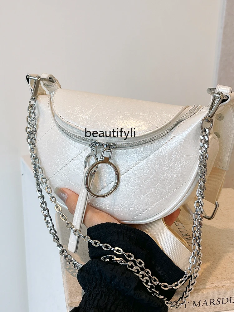 

Fashion All-Match Dumpling Bag Women's Korean Style Simple and Casual Shoulder Bag Summer Special-Interest Design Messenger Bag