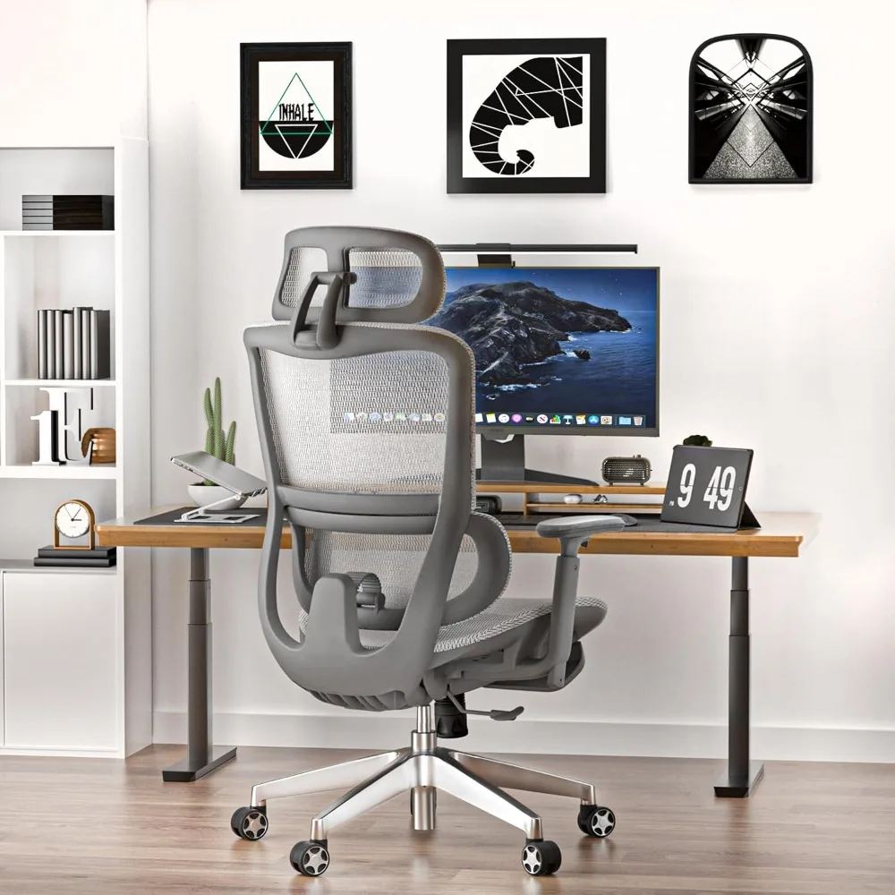 Ergonomic Office Chair Featuring a Breathable mesh Design,3D Adjustable armrests, and Smooth-Rolling Wheels,Perfect for Office