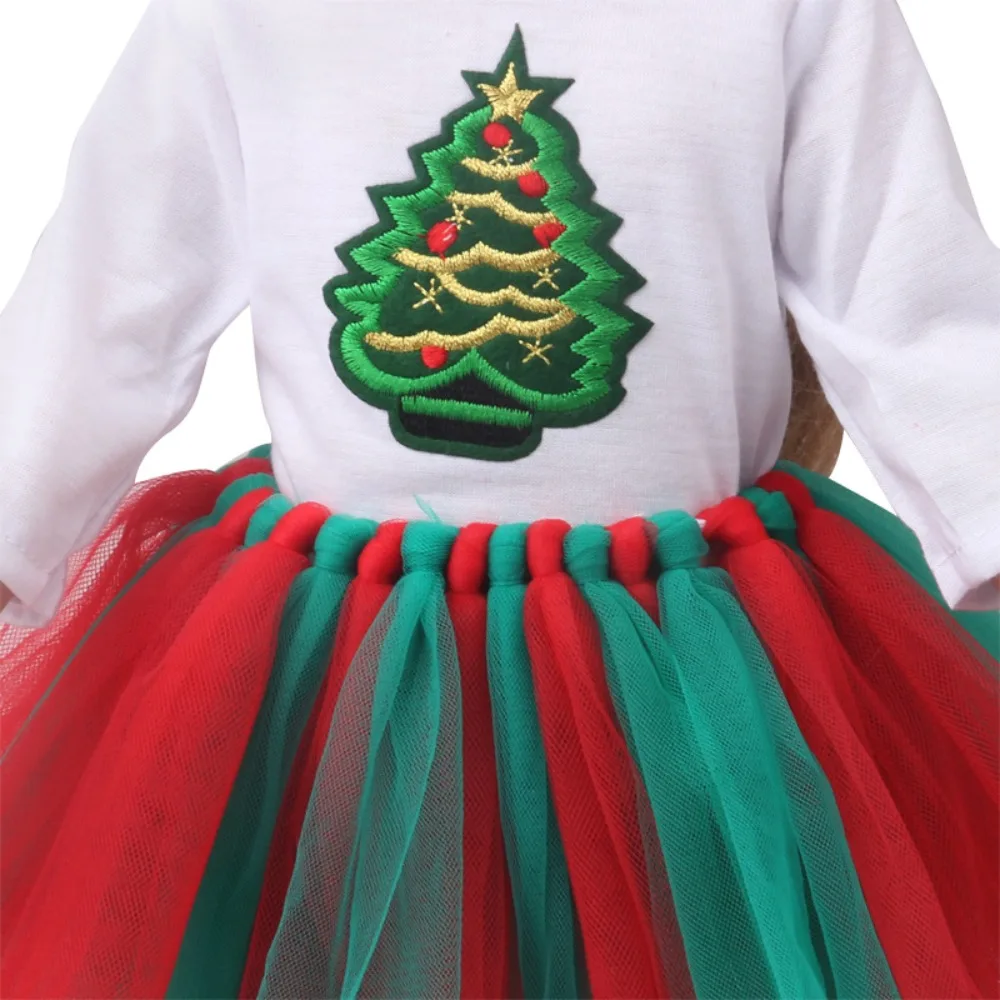 

Christmas Suit American Doll Clothes Two Elk Hairpins Dress Set Doll Clothes Christmas Cute Long Sleeved Doll Dresses 18 Inch