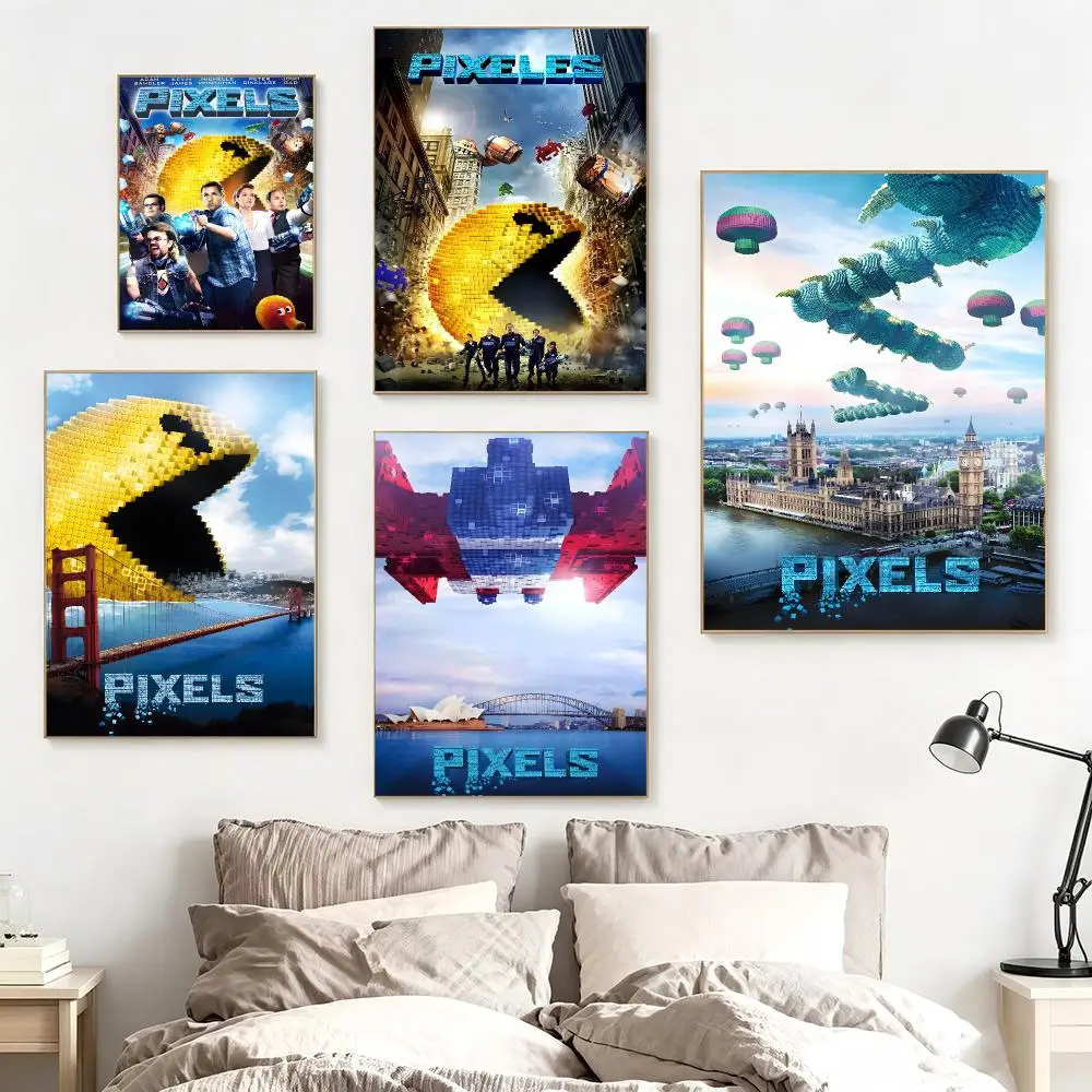 Classic Movie P-Pixels Poster impermeable para el hogar sala de estar dormitorio bar decoracion estetica