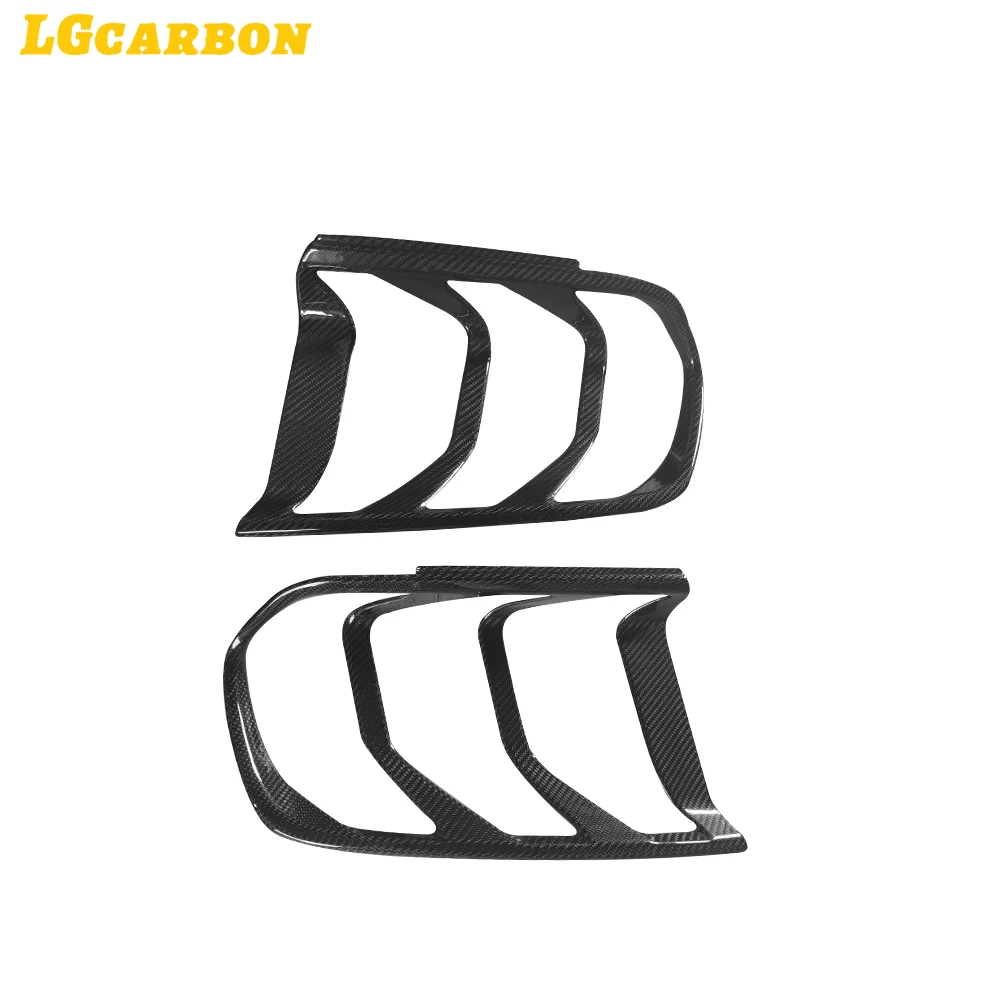 LGcarbon Fibra De Carbono Tail Light Trim, Lâmpada traseira Frame Case Capa para Ford Mustang 2014-2021, Decoração para amortecedor traseiro do carro