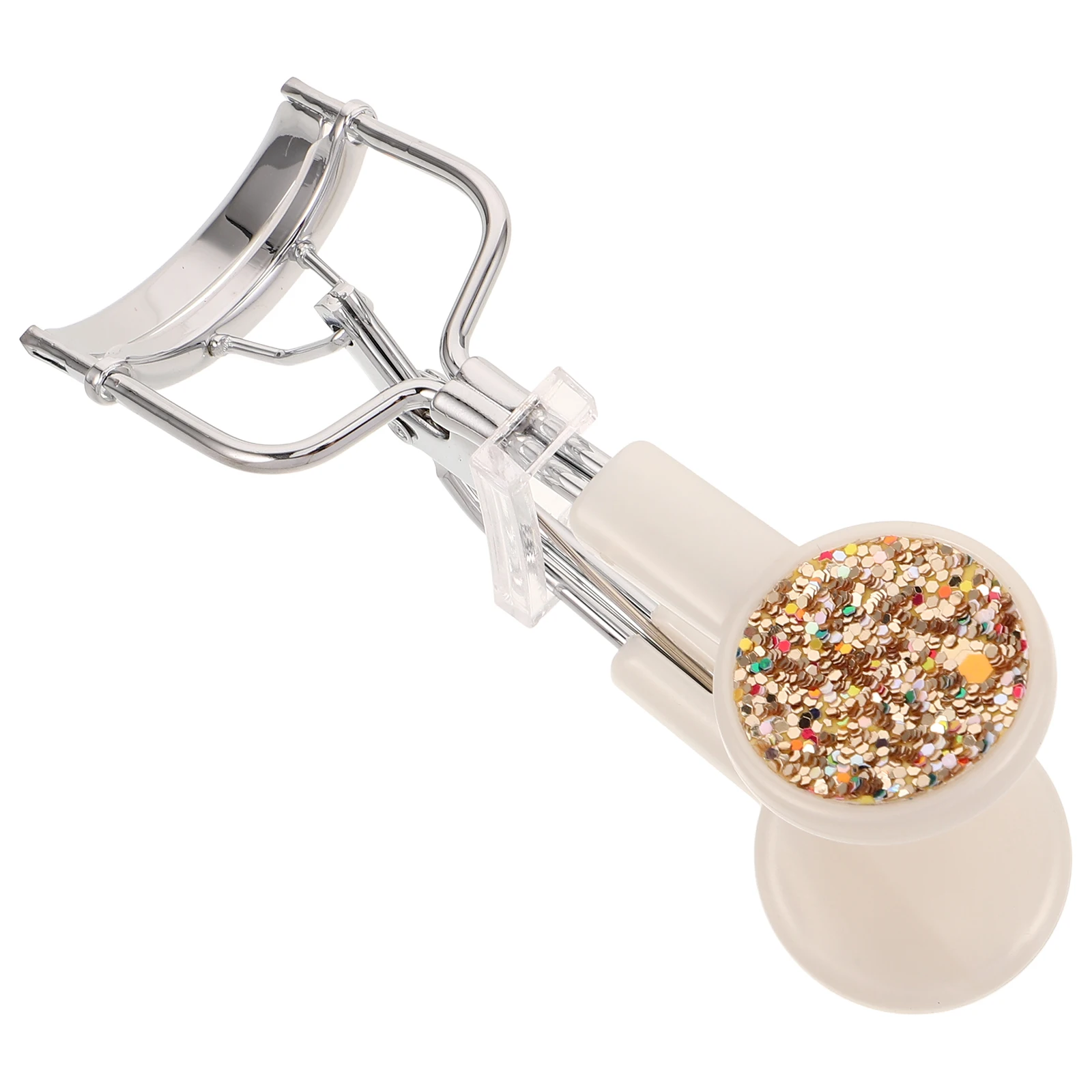 

Eyelash Curler Glitter Rhinestone Wide Mouth Stainless Steel Tool For Long Lasting Curl Travel Mini Bling Lash Curler No