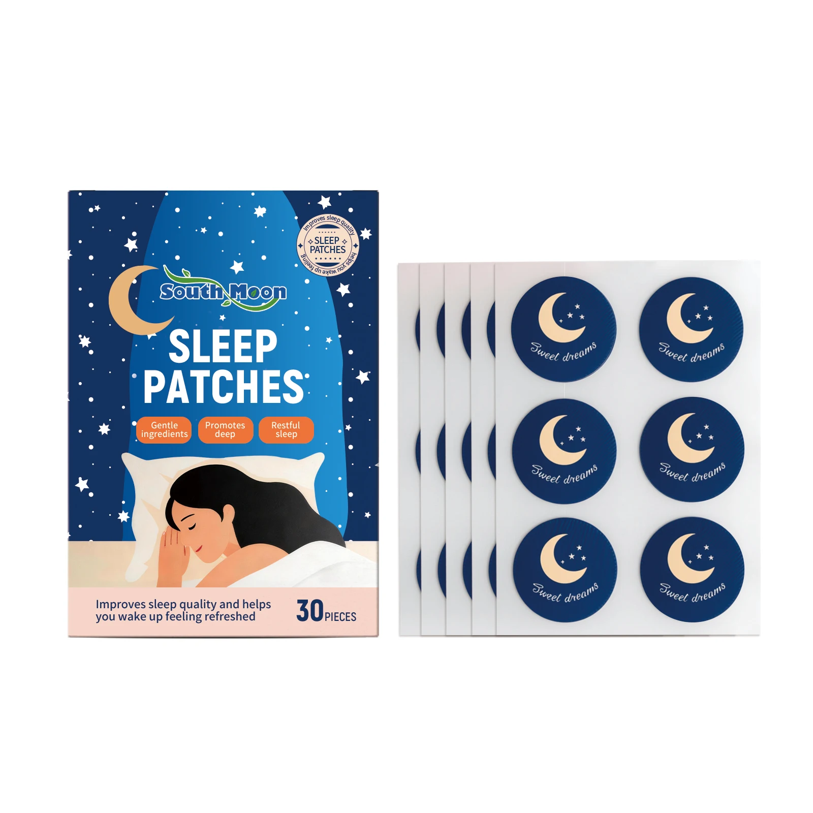 Insomnia Relief Patch Improve Falling Asleep Improve Sleep Quality Cooling Prevent Dryness Anti Aging Anxiety Relief Sleep Patch