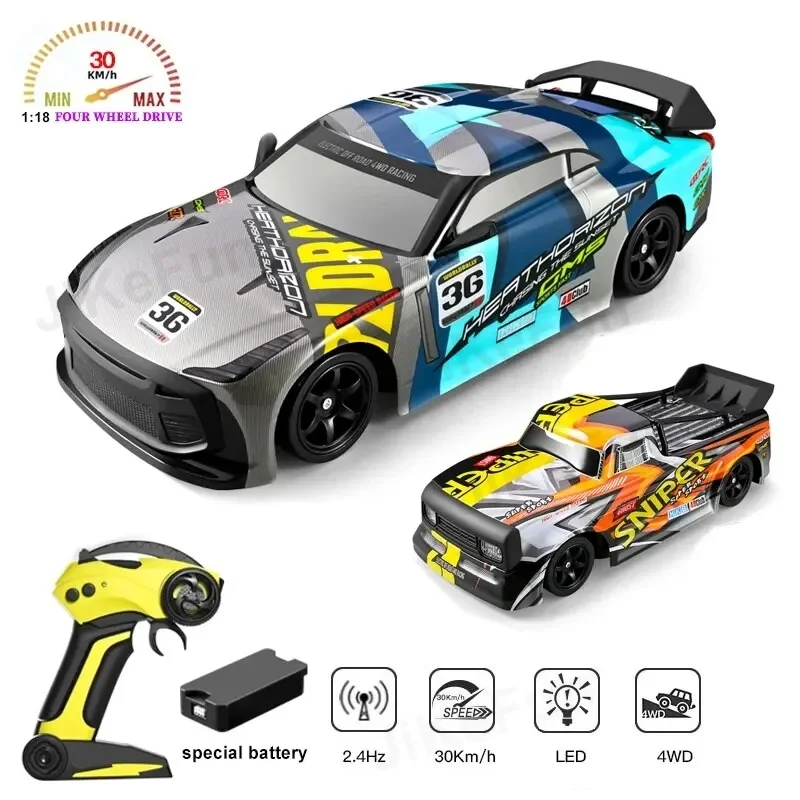 4WD RC Car 30KM/H High-speed Remote Control Car Off-road Drift 2.4G Racing Stunt Vehicle Drift Master Toys for Children Gifts