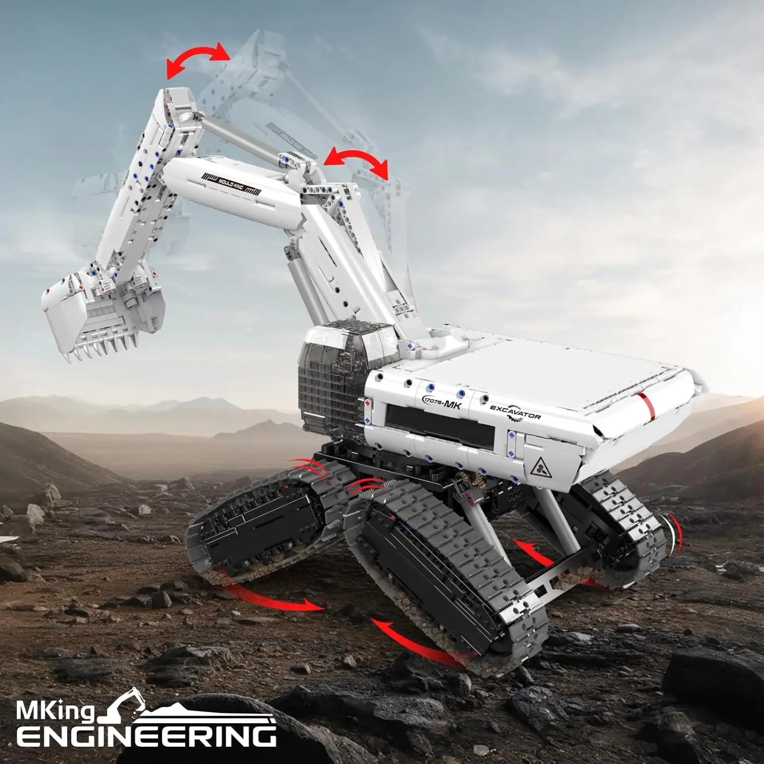 Mould King 17079 3195 pezzi Kit di costruzione per escavatore RC, veicolo di costruzione controllato da APP per adulti e adolescenti, idea regalo