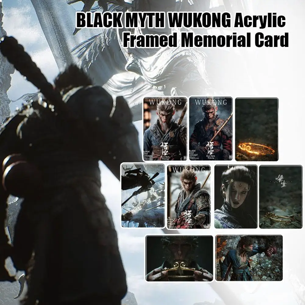 

BLACK MYTH WUKONG Acrylic Framed Memorial Card High Quality Desk Decoration Ornaments Game Peripherals Memorial Card For Gamer