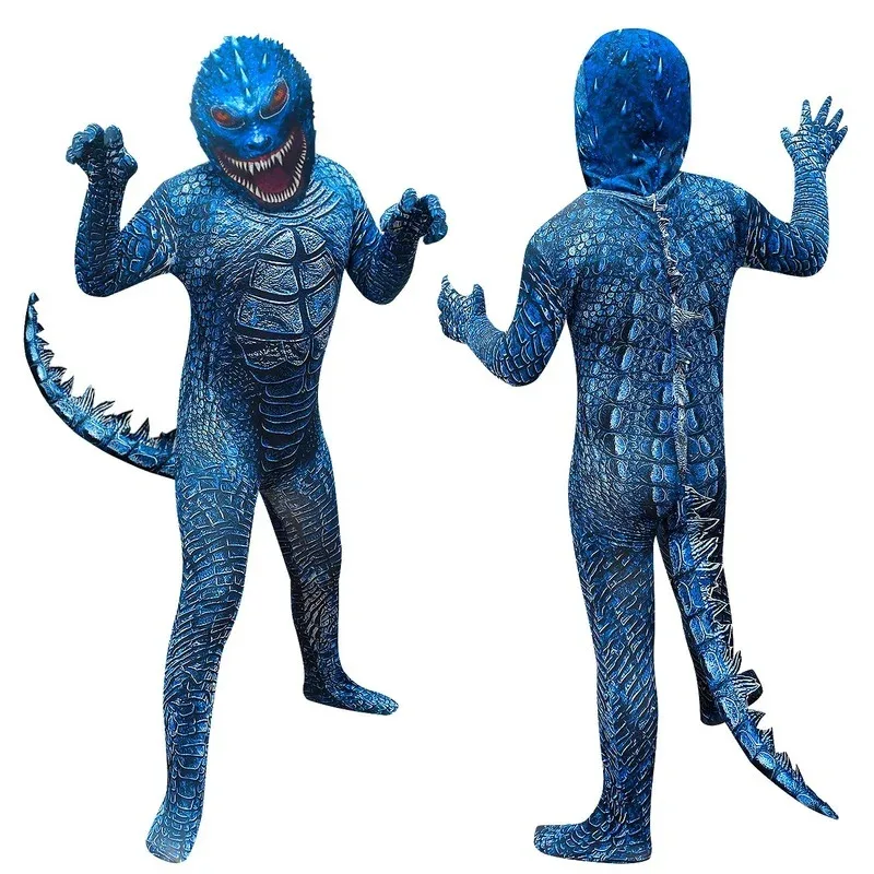 

qq 123fantasia Godzillaa Cosplay Monster Halloween Costumes for Boy Performance Fantasy Personality Dres Up Children Day Gift Co