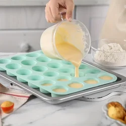 24Hole Cupcake Silicone Mold Nonstick Muffin Cake Silicone Mold Form Tray Molde Mafin Muffins Cupcakes Kitchen Baking Tools