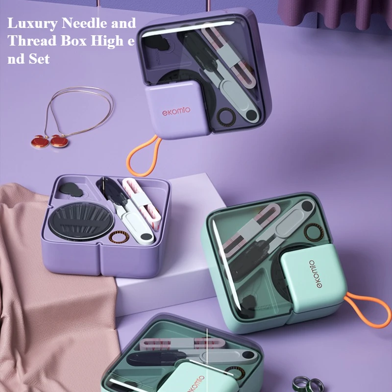 

Распродажа «сделай сам», легкая роскошная коробка для шитья, многофункциональный портной домашний набор для шитья, портативный мини-шитье, прозрачная коробка для хранения для мальчиков