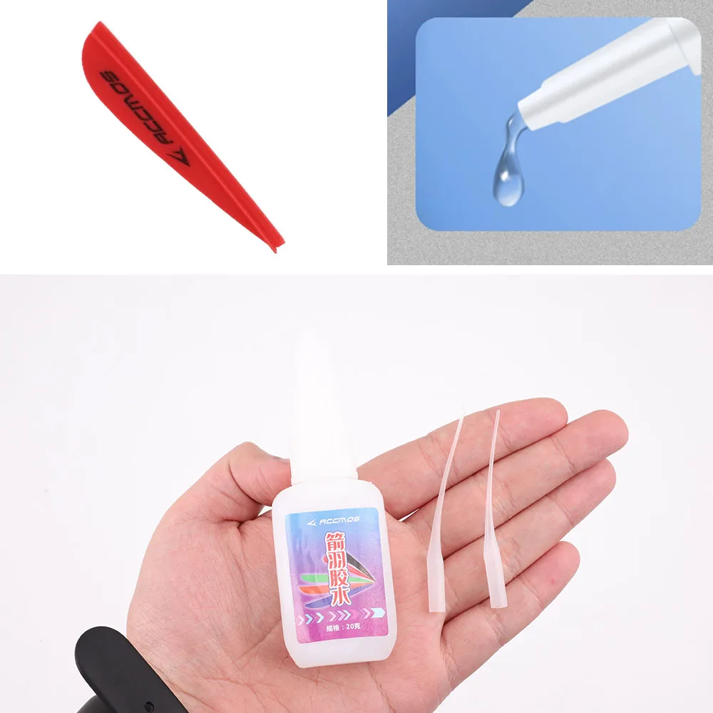 

ACCMOS стрела для стрельбы из лука, клей с перьями, принадлежности для прилипания, инструмент для пасты, настоящие натуральные перья, аксессуары для самостоятельного изготовления