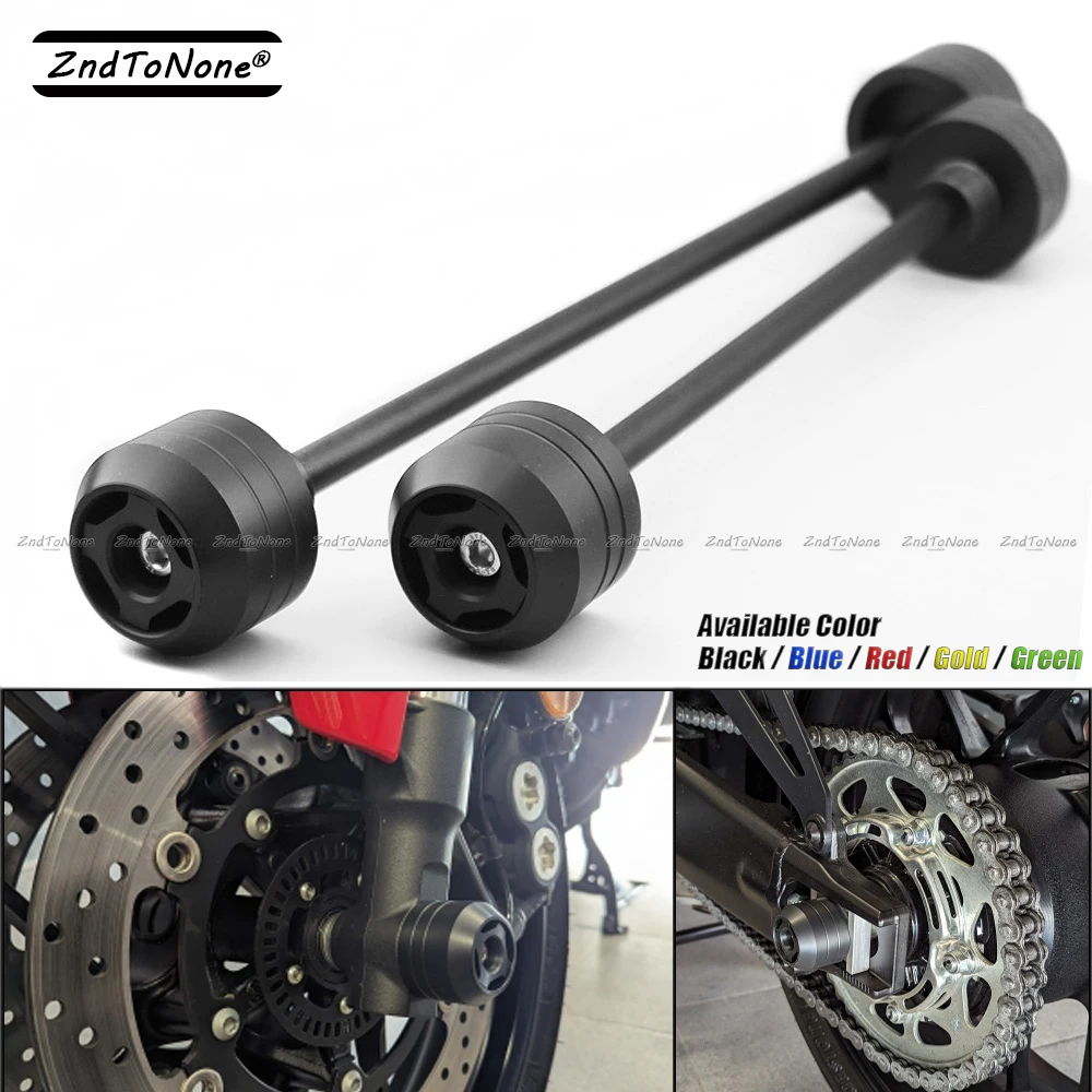 

Front Rear Axle Wheel Fork Sliders Protector For DUCATI MONSTER 696 2008-2014 Motorcycle Left Right Side Drop Crash Guard Pads