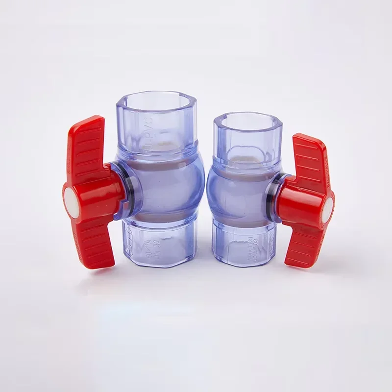 20~63mm Blue Transparent UPVC Pipe Connectors Aquarium Fish Tank Drainage Pipe Quick Fittings Garden Irrigation Tube Joint Valv