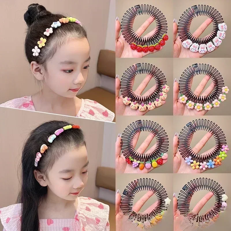 Peine de pelo colorido para niños, diadema rota, diadema de estrella, pinzas para el pelo de conejito, tocado lindo de corazón,