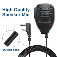 Handheld Speaker Microphone with PTT for Baofeng UV82L Two Way Radios and Compatible For Walkie Talkies with Audio Interface