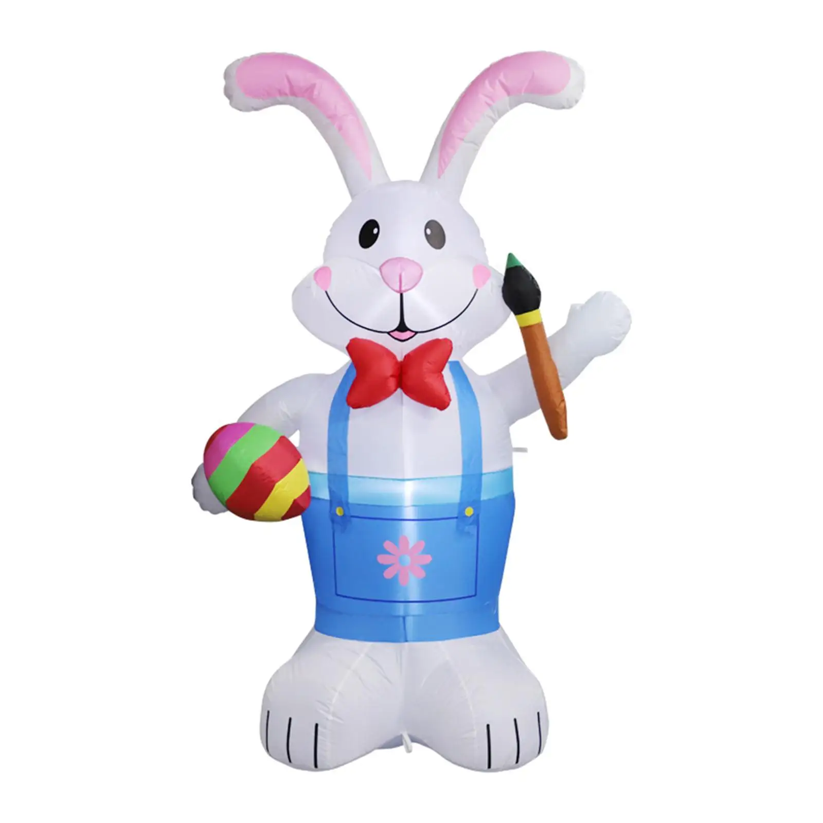 Easter Inflatable Bunny Outdoor Light Up Bunny Party Decorations Weatherproof Scene Prop for Lawn