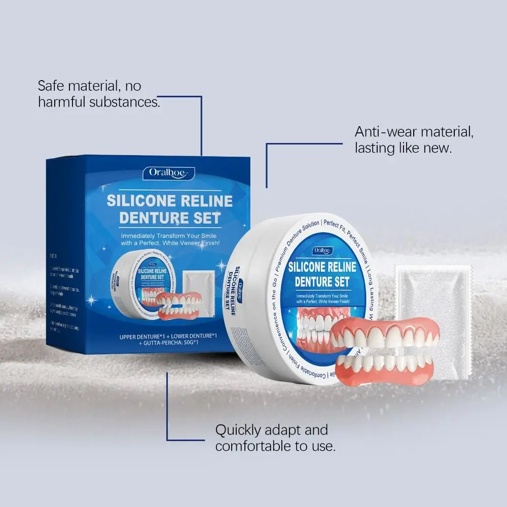 Silicone Denture Reline Kit Soft Reusable and Portable Denture Silicone Reline Kit Instant Safe And Durable Instant Teeth